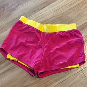 Nike Pink and Yellow Shorts